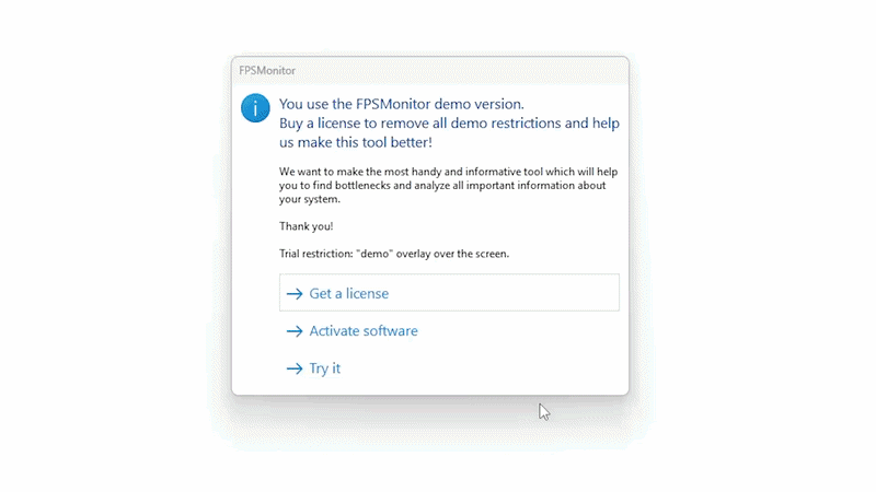 FPS Monitor setup instructions